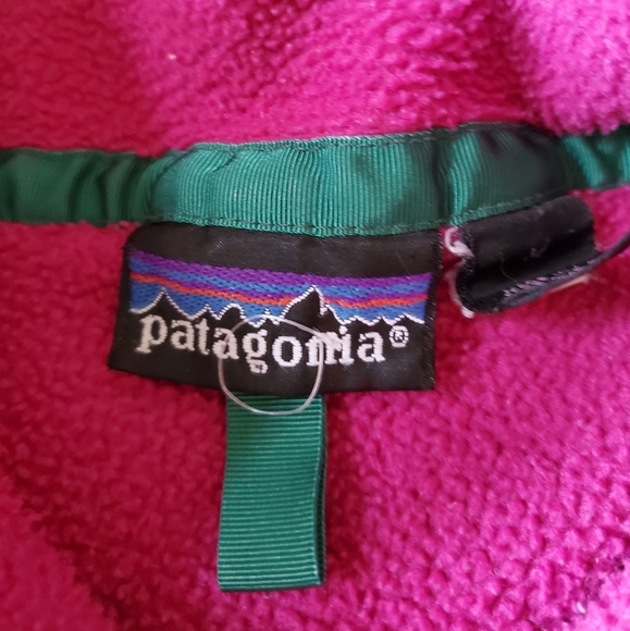 Patagonia Vintage 90s Patagonia Snap Fleece Sweater Med Pink - Picture 4 of 6